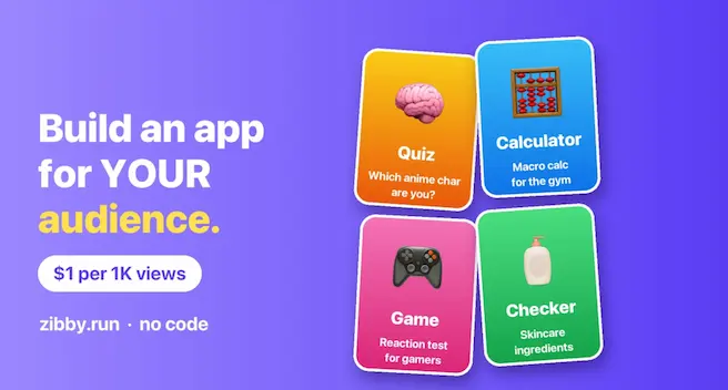 Build an app for your audience. No code