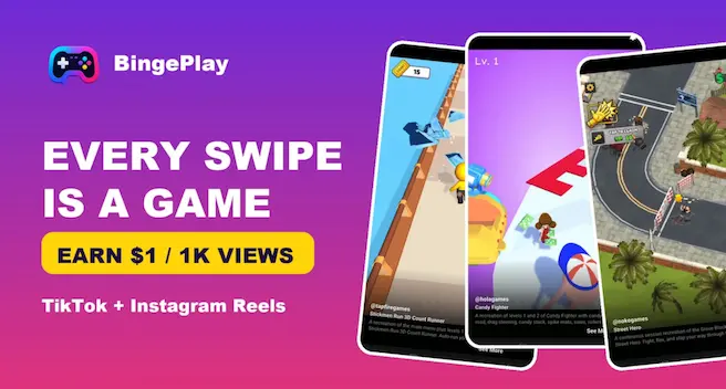 BingePlay: Every Swipe Is a Playable Game