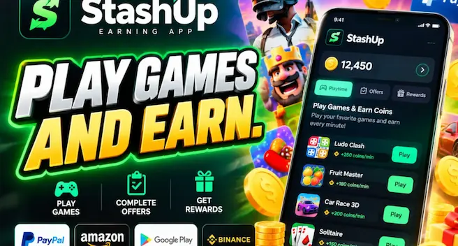 StashUp, Get Paid to Play Games
