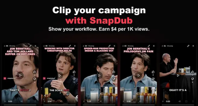 Clip with SnapDub, show your workflow