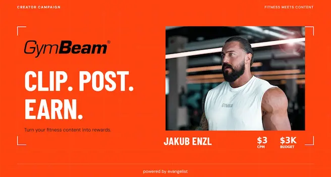 Jakub Enzl Fitness Youtube GymBeam Clips