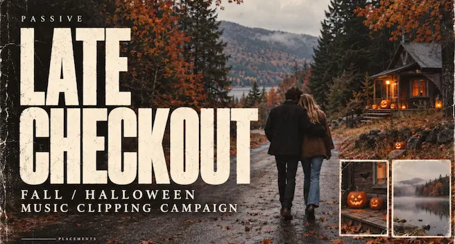 FALL / HALLOWEEN Music Campaign $, Late Checkout