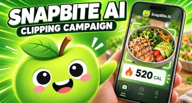 SnapBite: AI Calorie Counter + $0.25 Per Install