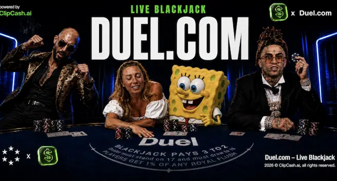 DUEL.COM, LIVE BLACKJACK CLIPPING