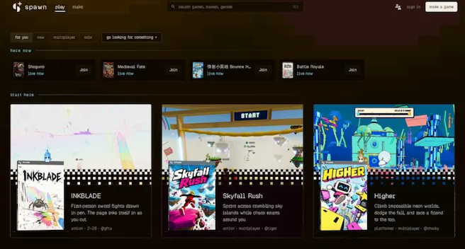 Spawn: make multiplayer games