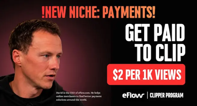 $2 CPM new clipping niche: Payments