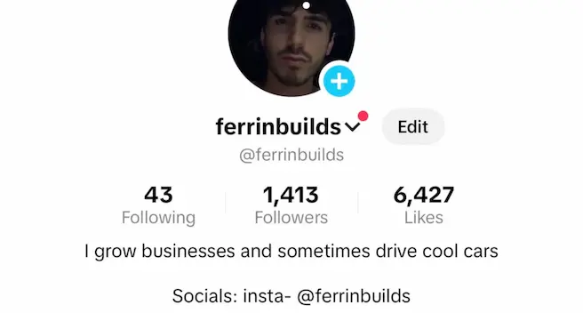 Clip @ferrinbuilds on TikTok