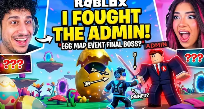 I fought the admin in the Egg Map event!!