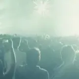Madeon Victory tour stage visuals and crowd at 0:40