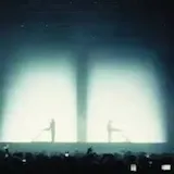 Madeon tour stage lights and crowd at 0:08