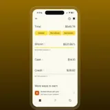 Selling $10 of bitcoin in the Fold app at 0:06