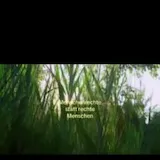 Natur-B Roll mit Slogan über Menschenrechte at 0:05