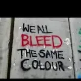 Graffiti message montage with hands and train at 0:01