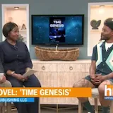 Morning show interview with sci-fi author at 0:08