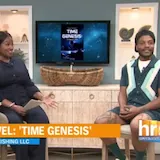 Morning show interview with sci-fi author at 0:24