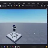 Roblox Studio balls drop test with Superbullet AI prompt at 0:01