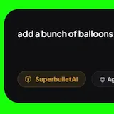 Roblox avatar gets balloons via Superbullet AI at 2:00