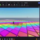 Superbullet AI turns gray Roblox baseplate colorful at 0:35