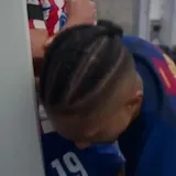 AI locker room skit with a soldier at 0:01