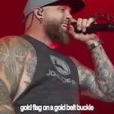 Brantley Gilbert sings live on stage at 0:01