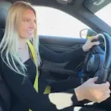 Woman drives Porsche on Speed Vegas track at 0:34