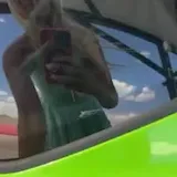 Green Lamborghini parked at Speed Vegas at 0:08