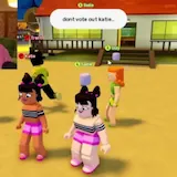 Player begs Heather for approval in Roblox Total Drama Island, then at 2:32
