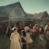 Speakers in a Wicker ad call marriage a funny tradition and shout that at 0:01