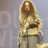 Estevie sings live on stage in North Carolina at 0:01